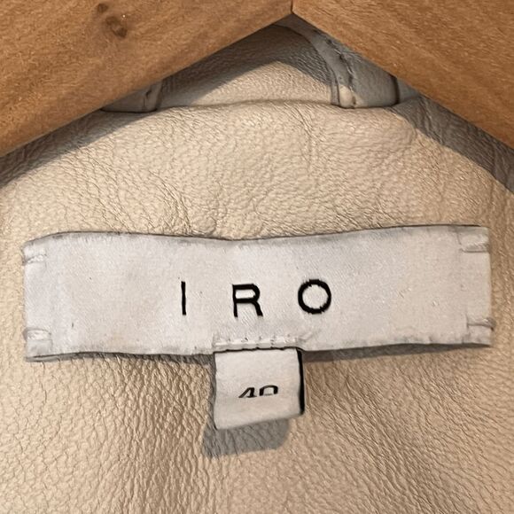 IRO Han Lamb Leather Motorcycle Zip-Up Jacket Women's Size 40 US 8 - Picture 5 of 16